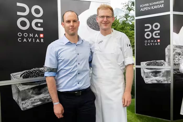 Erste Wahl für Kaviar: Tropenhaus-CEO Nicolas Buchmann und «Verve»-Küchenchef Sebastian Titz.